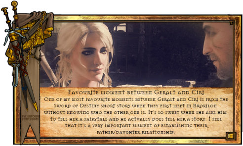 One Of My Most Favourite Moments Between Geralt And - Geralt Meet Ciri In Brokilon (500x294), Png Download