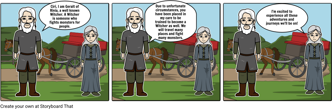 Choose How To Print This Storyboard - The Witcher (1164x385), Png Download