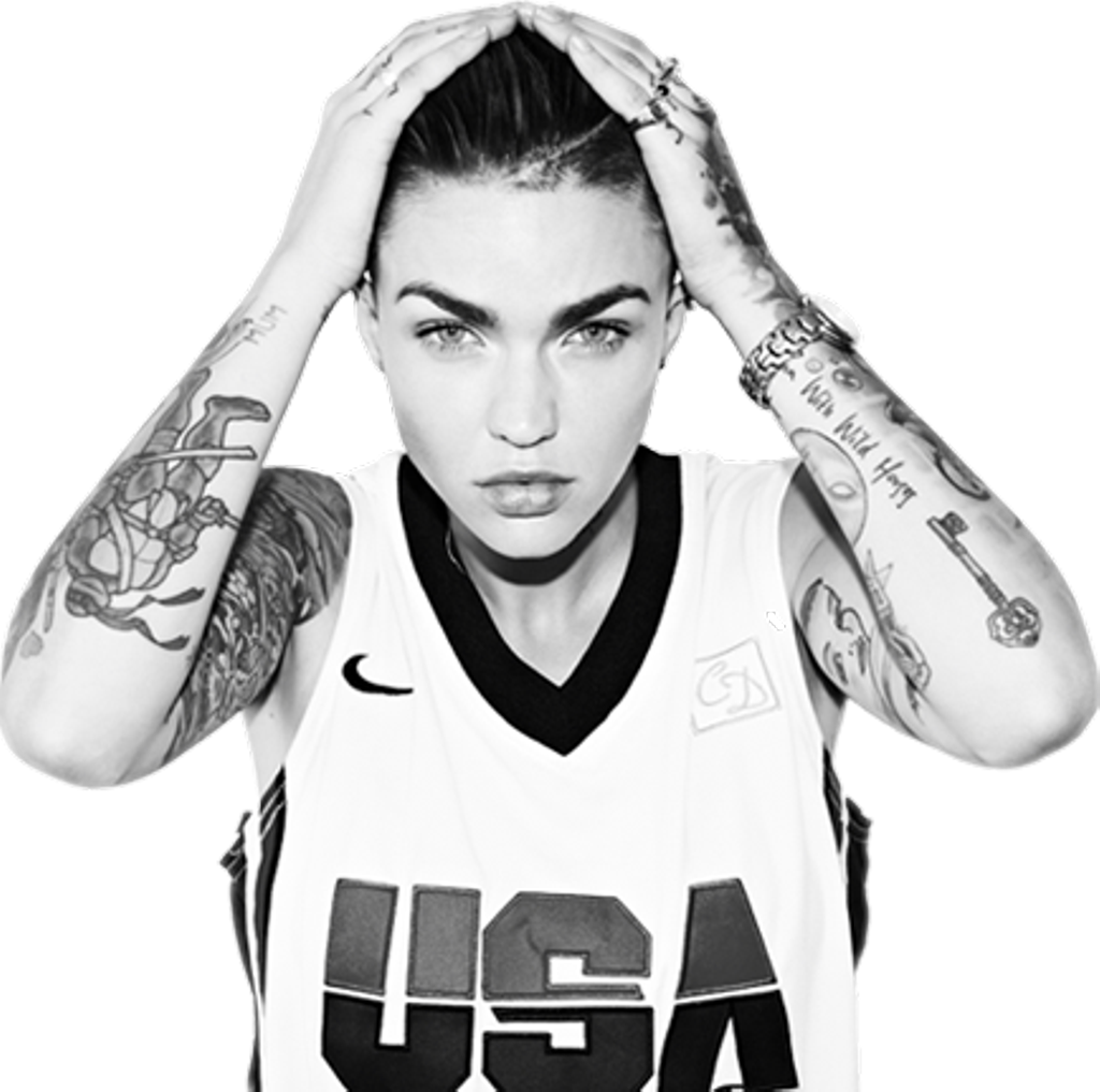 Recycled Novelty What Ruby Rose Sensation Says About - Ruby Rose Black And White (436x455), Png Download