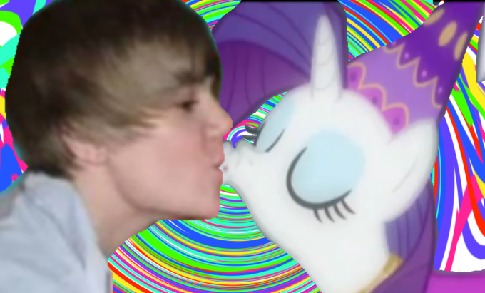 Justin Bieber My Little Pony - Justin Bieber Riding On A Pony (680x411), Png Download