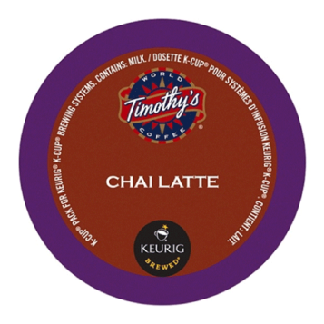 Timothy's Indulgence Chai Latte K-cup® Pods - Timothy's Chai Latte K-cup Portion Pack, White (480x480), Png Download