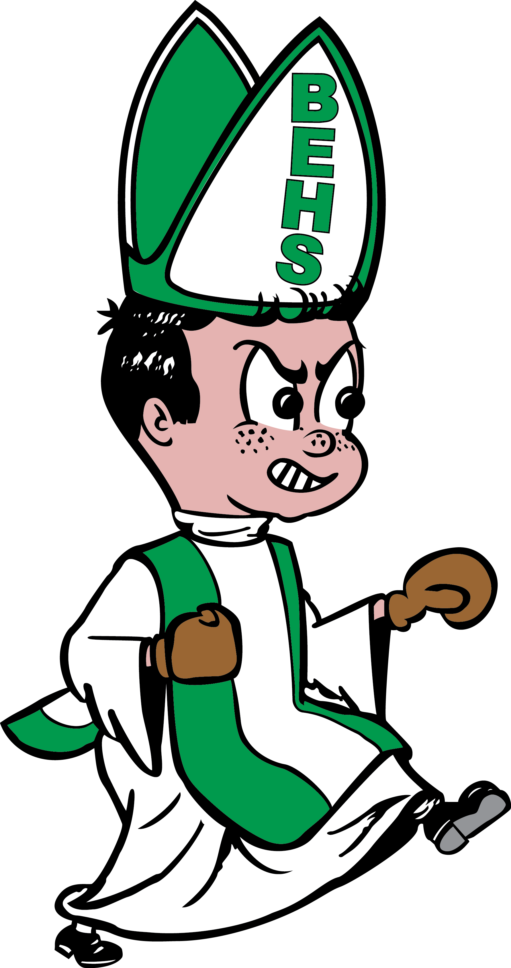 Battling Bishops Vector Original Hat Font Facing Right - Bishop England High School Mascot (1783x3375), Png Download