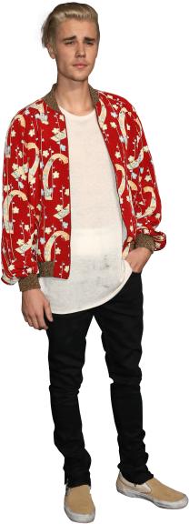 Free Png Justin Bieber Dressed In A Red Shirt Png Images - Justin Bieber Red Shirt (480x679), Png Download