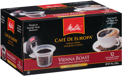 Single Serve Coffee Capsules - Melitta Coffee K Cups (400x350), Png Download