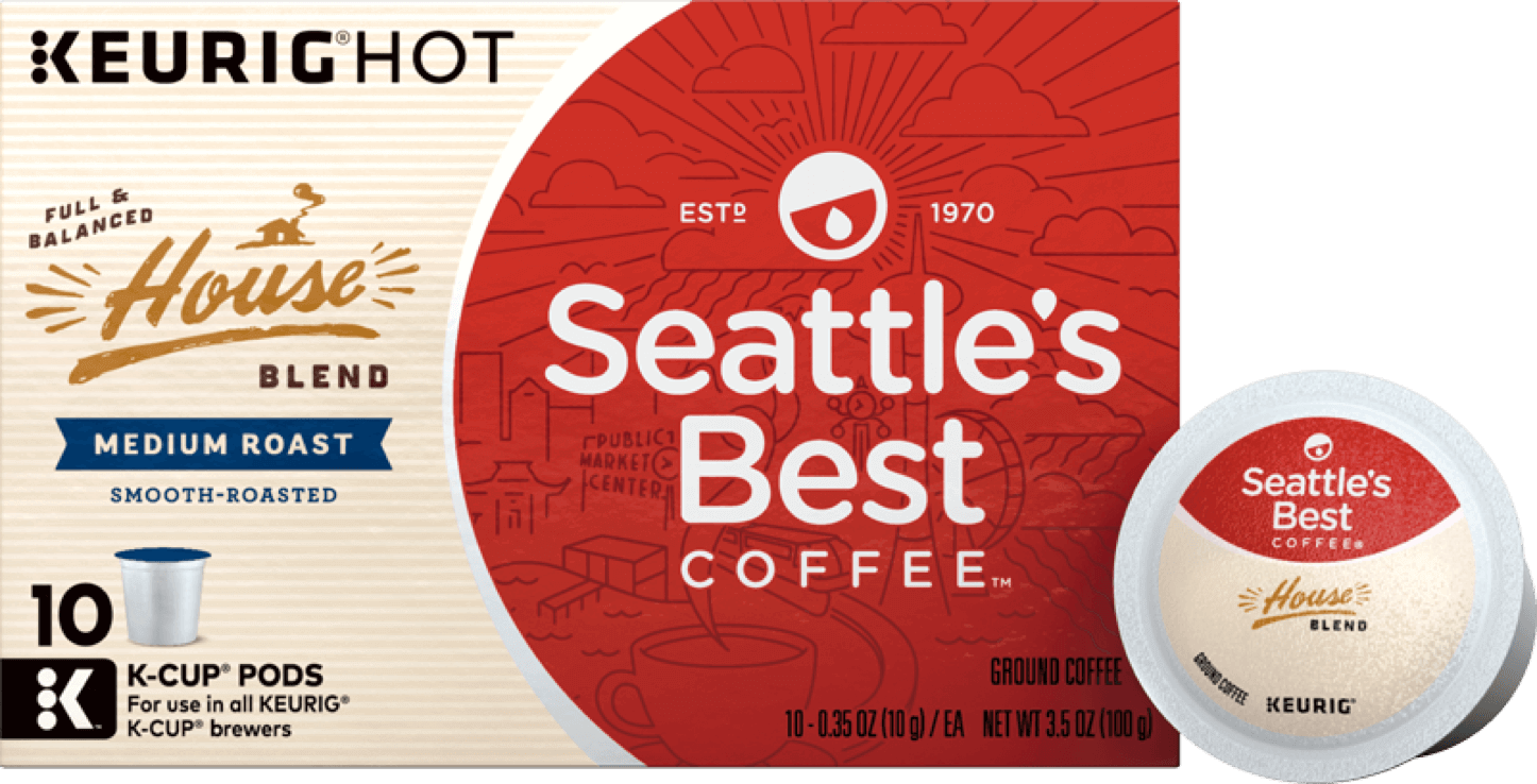 House Blend - Seattle's Best Coffee K Cups (1446x738), Png Download