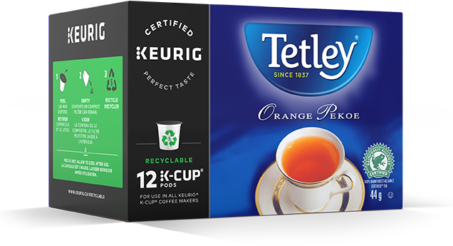 Tetley Orange Pekoe K-cups - Tetley Tea, Orange Pekoe, 216 Count - 2 Pack (635x570), Png Download