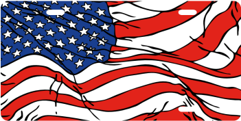Usa Flag License Plate - United States Of America (350x350), Png Download