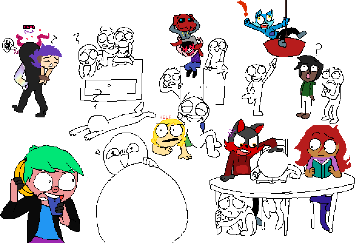 House Party - Cartoon (1200x800), Png Download