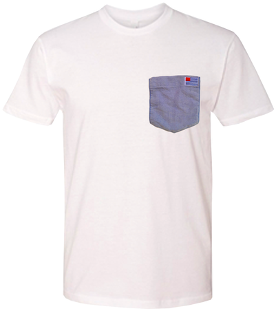 Our Signature 100% Cotton T-shirt With Our Small American - White Shirt Pocket Png (498x498), Png Download