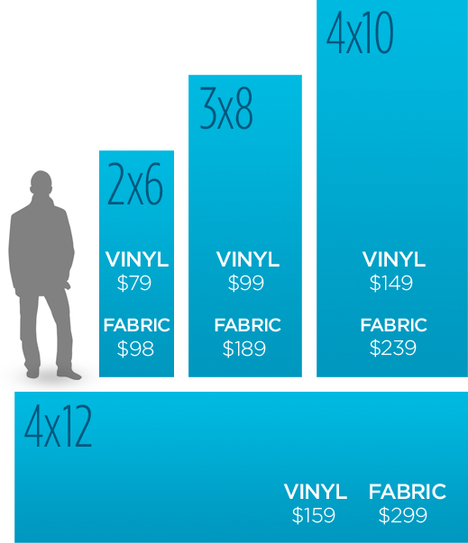 Banner Pricing Top Sizes - Banner (519x603), Png Download