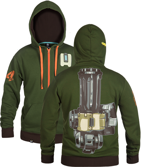 Overwatch Ultimate Bastion Zip Up Hoodie - Overwatch Bastion Hoodie (490x580), Png Download