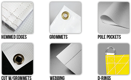 Vinyl Print Features - Vinyl Banner Pole Pockets (475x271), Png Download