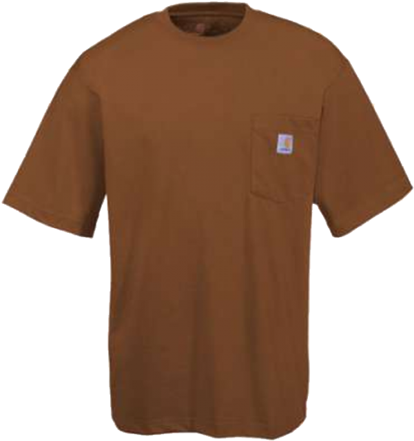 Carhartt Men's Short Sleeve Tee Shirt With Pocket - Active Shirt (700x700), Png Download
