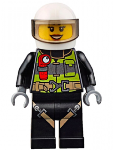 Reflective Stripes With Utility Belt And Flashlight, - Lego City 60108 Fire Response Unit Building Kit (500x500), Png Download