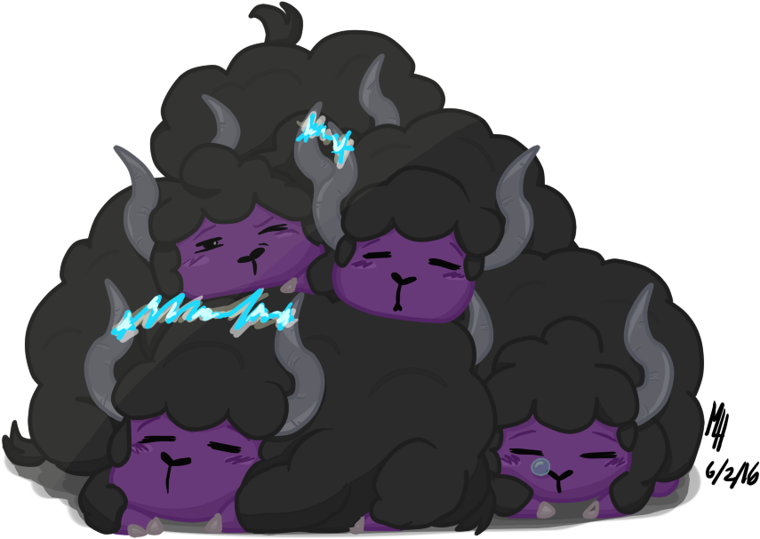 Pile Of Sleepy Electric Fluffalo Cute Fluffy Fluffalo - Illustration (959x1400), Png Download