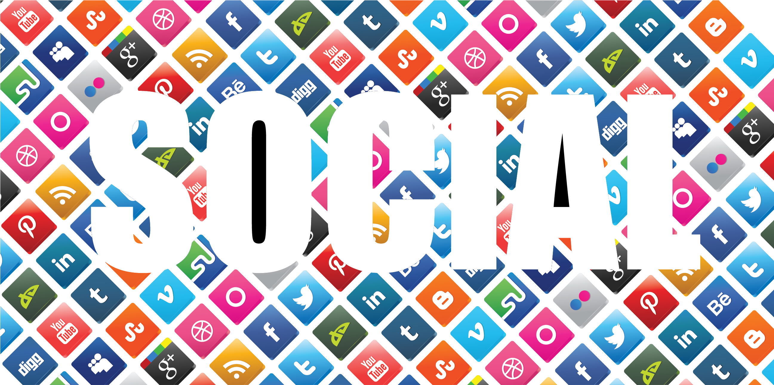 Download Background Social Media Icons - Social Media (2592x1296), Png Download