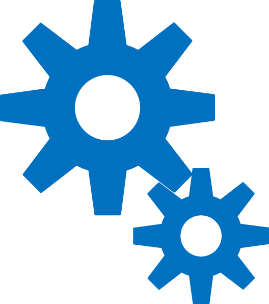 How To Set Use Blue Gears Svg Vector (528x596), Png Download