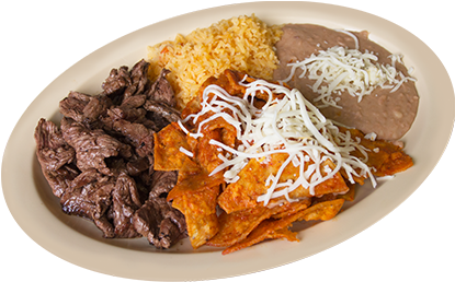Specialty Dinners - Chilaquiles Con Carne Png (451x300), Png Download
