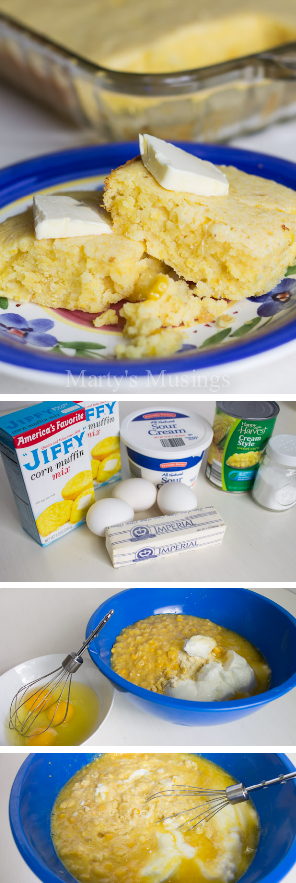 Jiffy Corn Bread With Creamed Corn - Cornbread With Creamed Corn (620x1800), Png Download