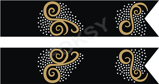 Gold Swirl Glitter And Rhinestone Cheerleader Bows - Hotfix (546x546), Png Download