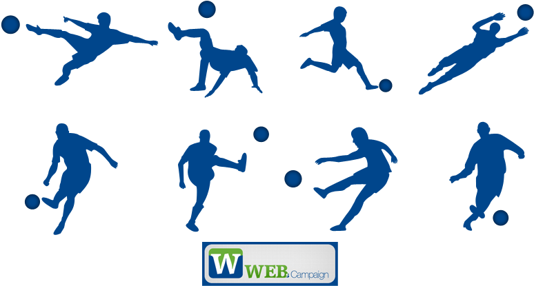 Football Players Hitting Football Free Psd Mockup - Soccer Player Ornament (round) (840x447), Png Download