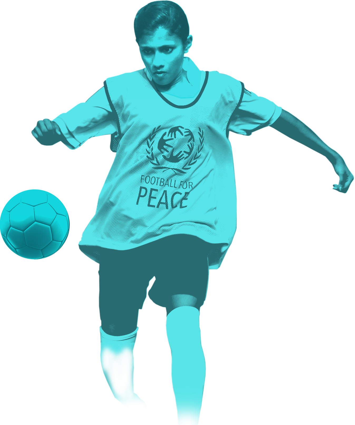 Global Movement Footballer - Football Player (1347x1611), Png Download