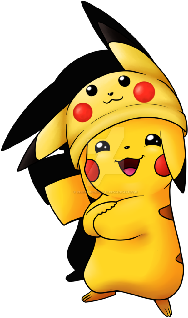 Banner Freeuse Library Pikachu Ketchum Pok Mon - Cute Pikachu With Hat (774x1032), Png Download