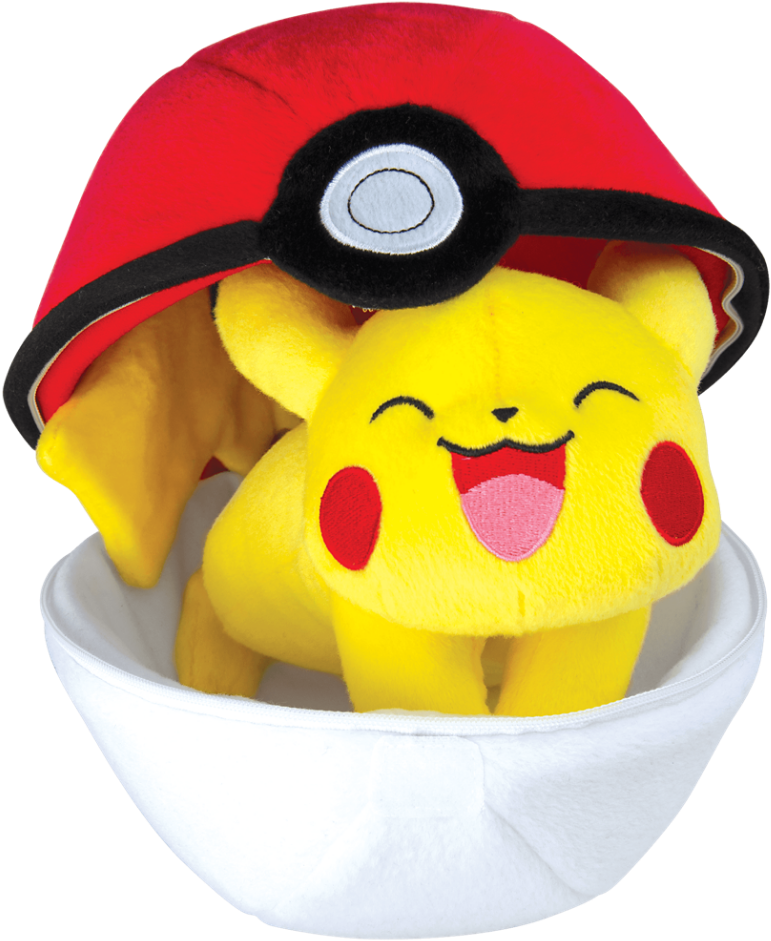 1 Of - Pokémon Zipper Poké Ball Plush, Pikachu And Poké Ball (600x600), Png Download