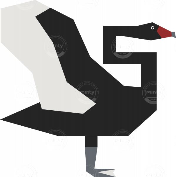 Black Swan - Origami (598x600), Png Download