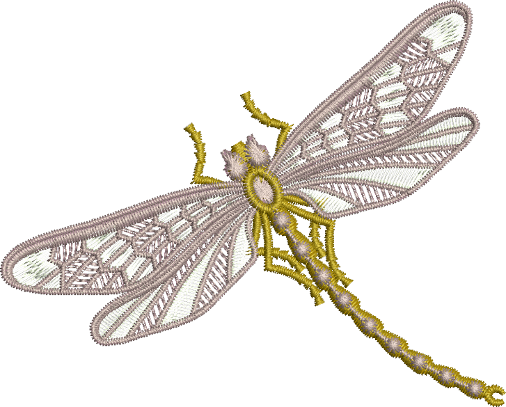Dragonfly Embroidery Designs (727x585), Png Download