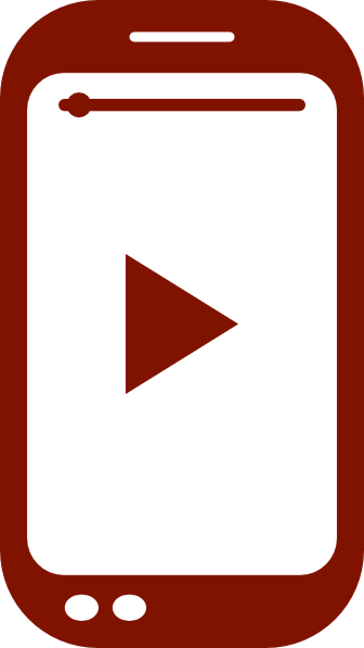 Smartphone Playing Video Clip Art - Online Video Clip Art (336x597), Png Download