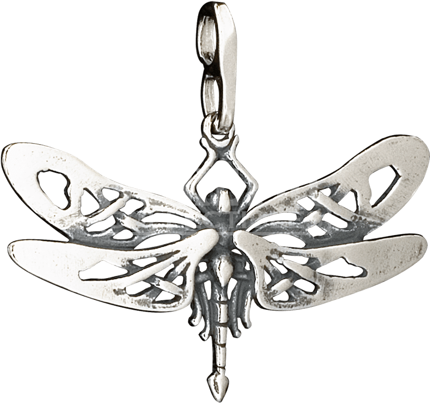 Celtic Mini Dragonfly Pendant - Silver (850x850), Png Download