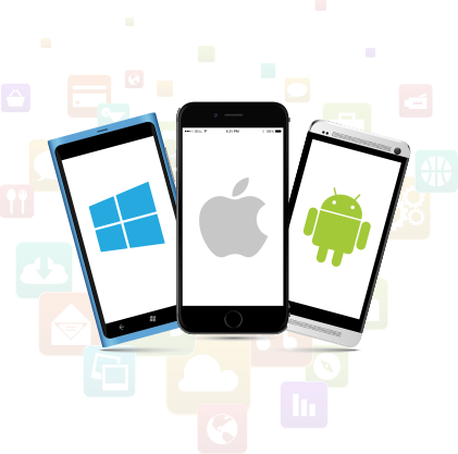 Android Mobile Application Development - Mobile Apps Banner Png (421x417), Png Download