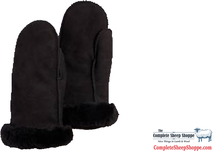 Sheepskin Mittens - Suede (1200x630), Png Download