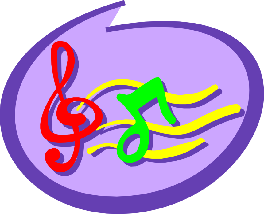 Vector Illustration Of Musical Notation Music Notes - Graphic Design (860x700), Png Download
