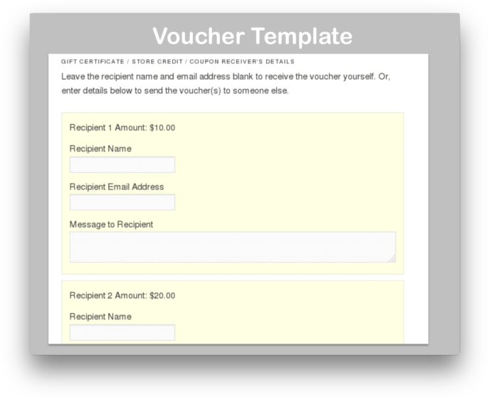 Woocommerce Gift Certificates Pro Download Recipient - Woocommerce (700x557), Png Download