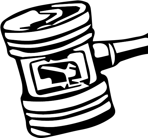 Gavel Icon Blk - Gavel (500x500), Png Download