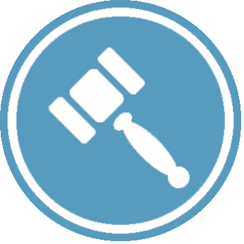 Gavel Logo Blue - Governance Icon Png Blue (348x348), Png Download