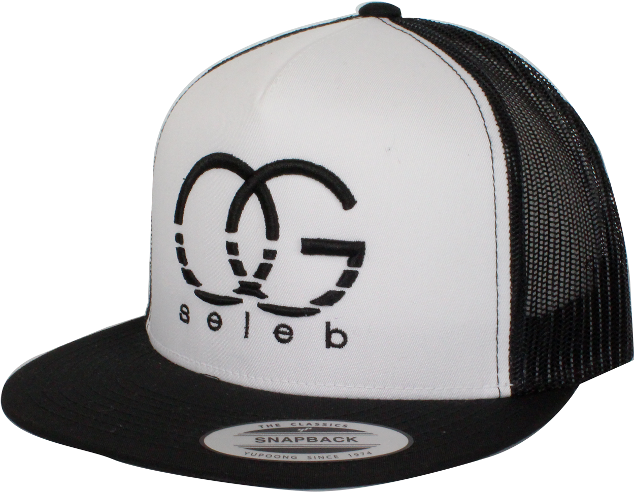 Og Seleb Trucker Hat White/black - Urban Classics 6006w Classic Trucker (1500x1187), Png Download