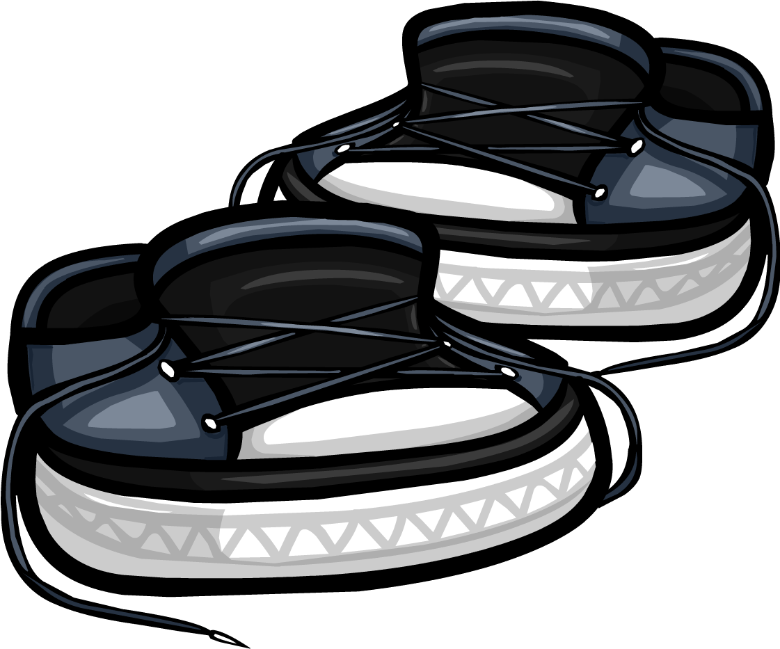 Slate Untied Sneakers Icon - Club Penguin Sneakers (1121x933), Png Download