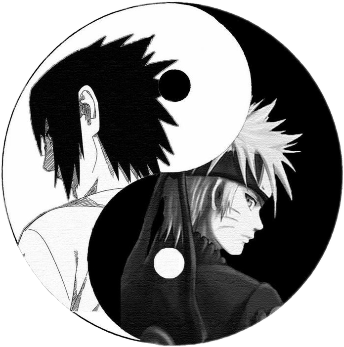 Naruto Shippuden Naruto Narutoshippuden Sasuke Uchihasa - Naruto And Sasuke Yin Yang (696x702), Png Download