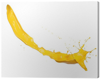 Isolated Shot Of Yellow Paint Splash On White Background - Sketch (400x400), Png Download