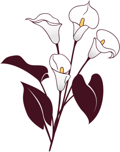 Coffin Clipart Flower Drawing - Funeral Flowers Clip Art (415x525), Png Download