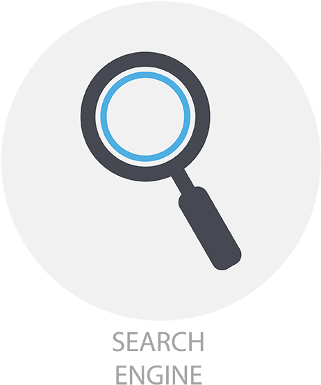Magnifying Glass With Words Search Engine - Magnifying Glass (595x595), Png Download