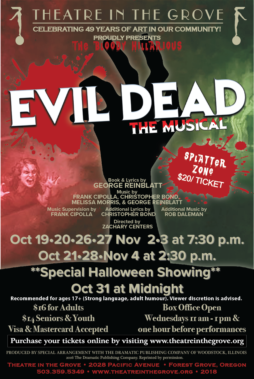 Finalevil Dead Poster Evil - Theatre In The Grove (882x1314), Png Download