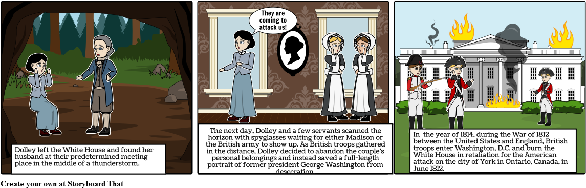 Burning Of White House - Cartoon (1164x385), Png Download