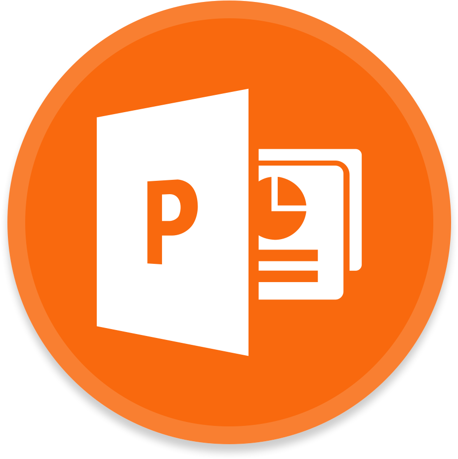 Button Ui 2 Microsoft Office - Icono De Power Point (1024x1024), Png Download