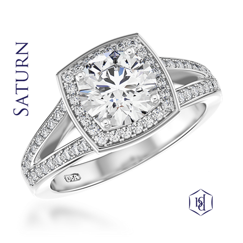 Round Brilliant Cut Platinum Cluster Diamond Band - 0.60 Ct Round Brilliant Cut Cubic Zirconia Sterling (500x500), Png Download