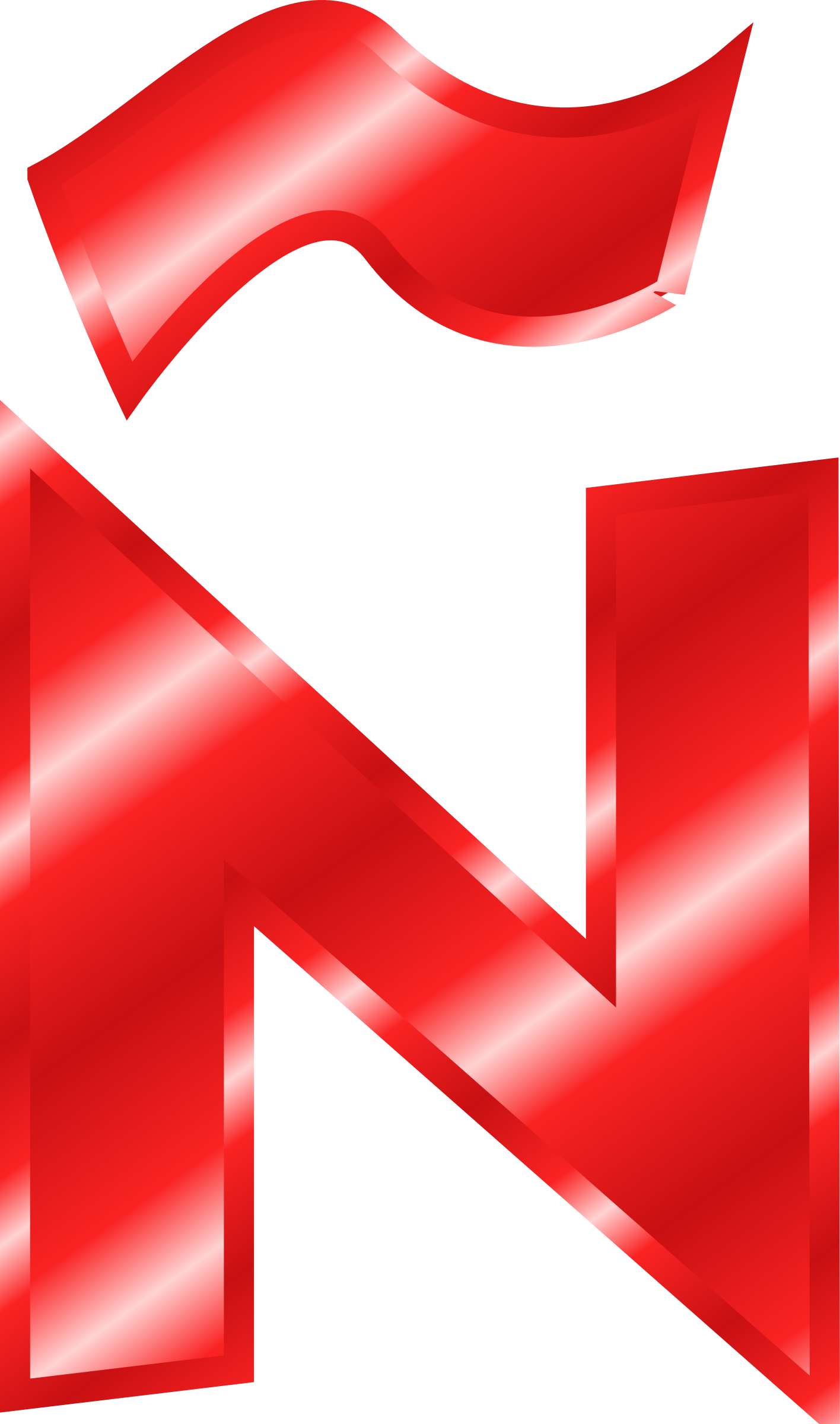 Big Image - Letter N Red Clipart (1416x2400), Png Download