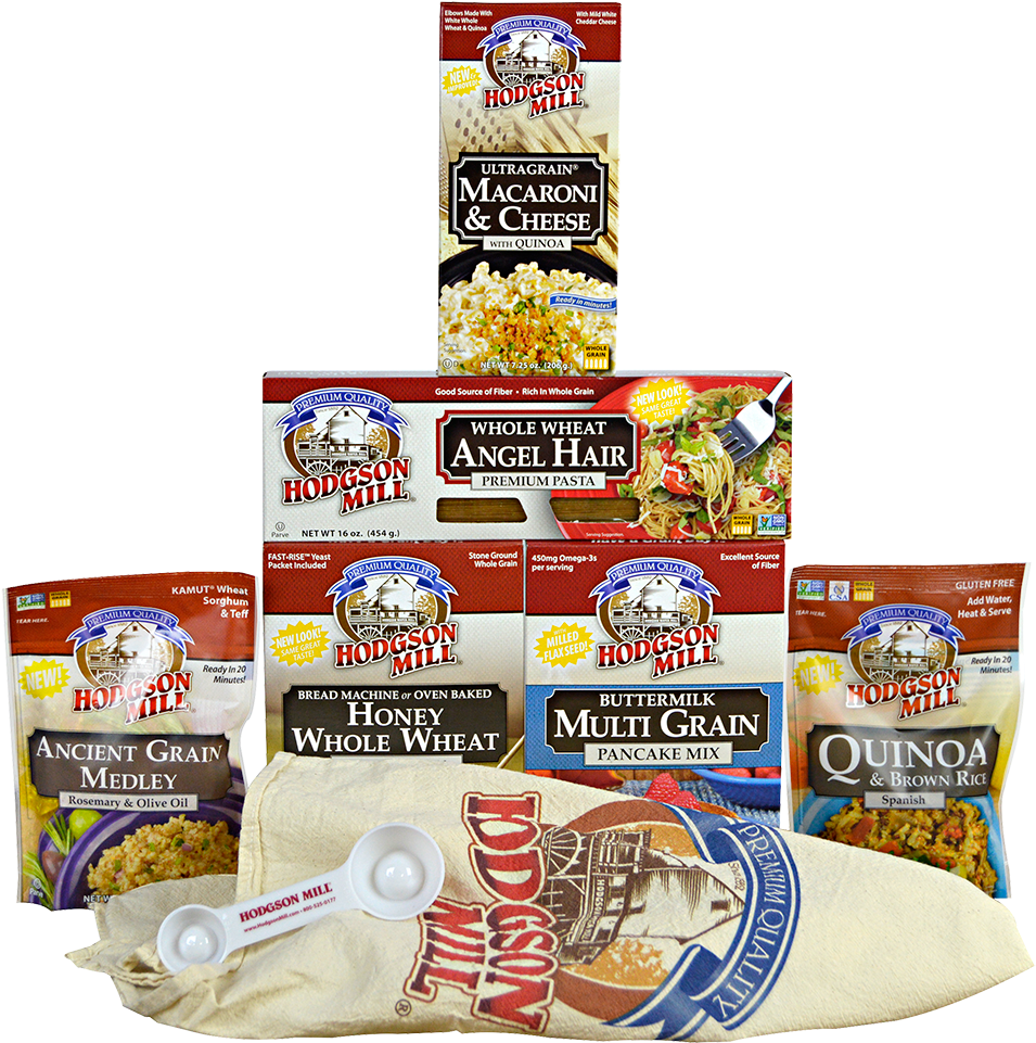 Bite-sized Whole Grains Gift Basket - Whole Wheat Angel Hair Pasta 16 Oz Box By Hodgson Mill (1000x1000), Png Download